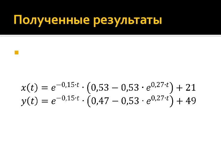 Полученные результаты