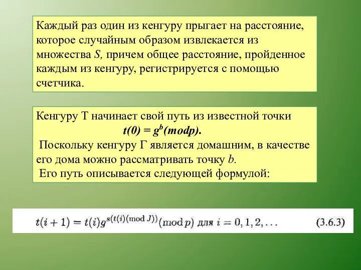 Каждый раз один из кенгуру прыгает на расстояние, которое случайным образом