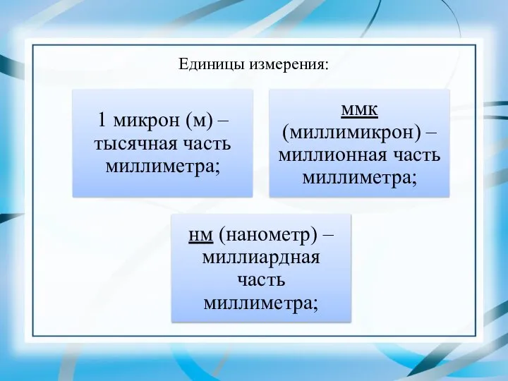 Единицы измерения: