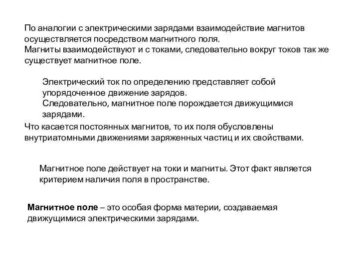 По аналогии с электрическими зарядами взаимодействие магнитов осуществляется посредством магнитного поля.