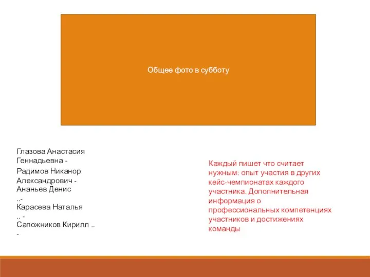 Общее фото в субботу Глазова Анастасия Геннадьевна - Радимов Никанор Александрович