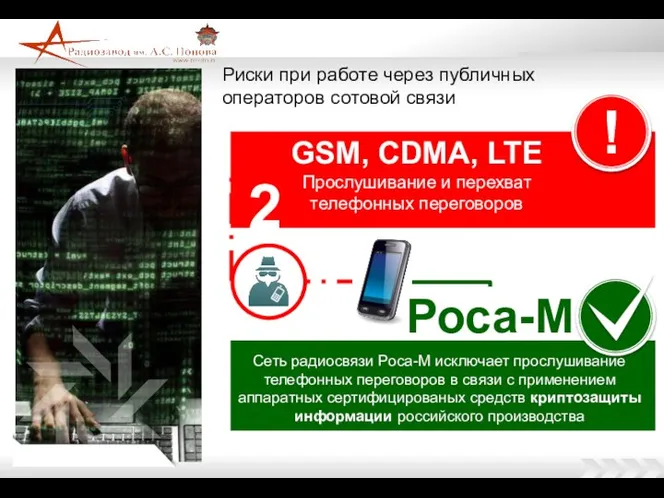 Риски при работе через публичных операторов сотовой связи GSM, CDMA, LTE