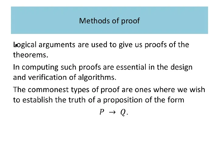 Methods of proof