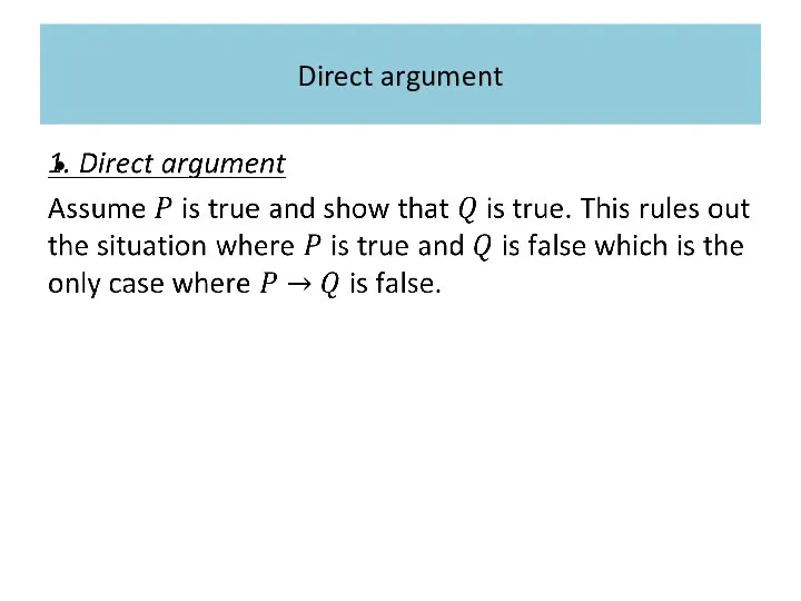 Direct argument