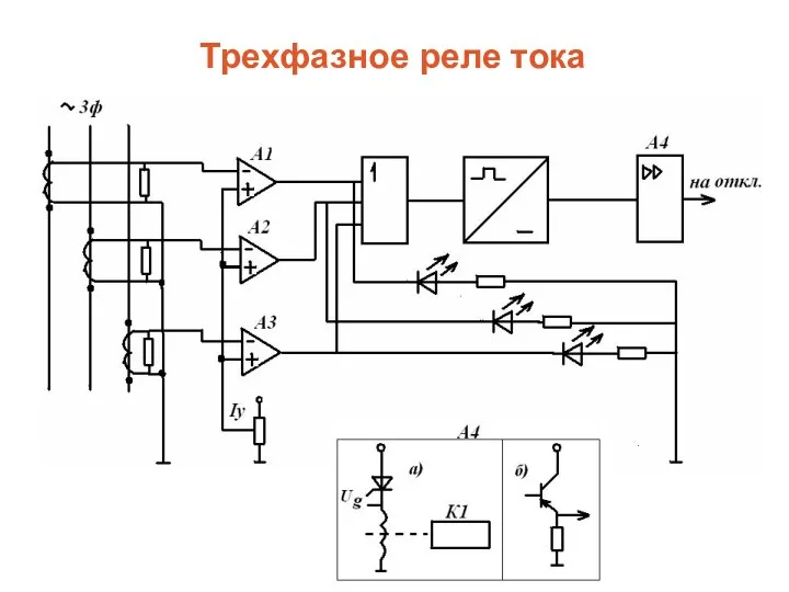 Трехфазное реле тока