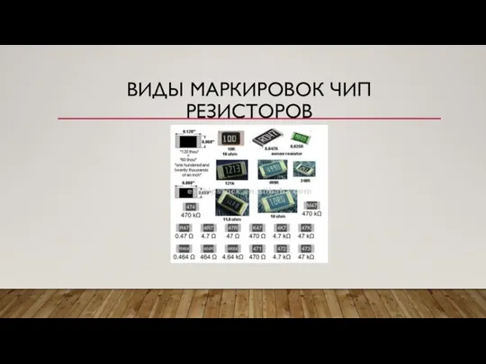 ВИДЫ МАРКИРОВОК ЧИП РЕЗИСТОРОВ