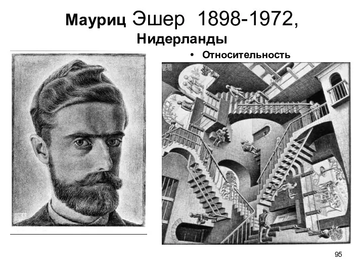 Мауриц Эшер 1898-1972, Нидерланды Автопортрет (1929 г.) Относительность относительность