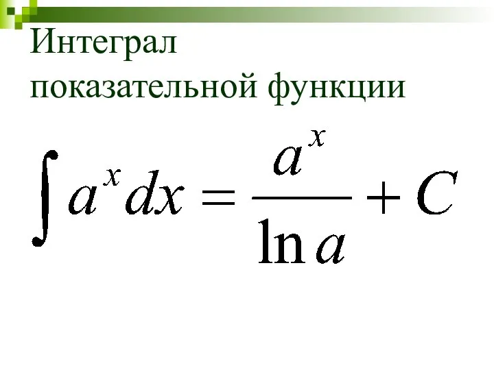 Интеграл показательной функции