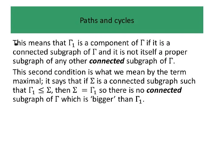 Paths and cycles