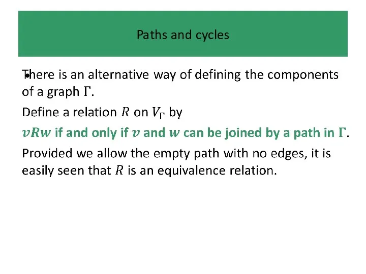 Paths and cycles