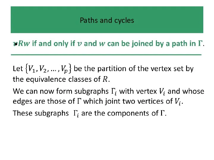 Paths and cycles