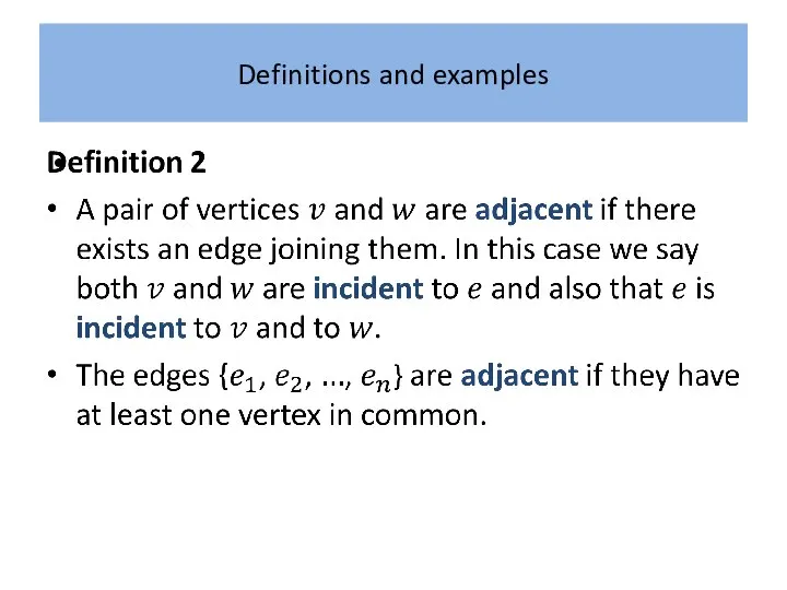 Definitions and examples