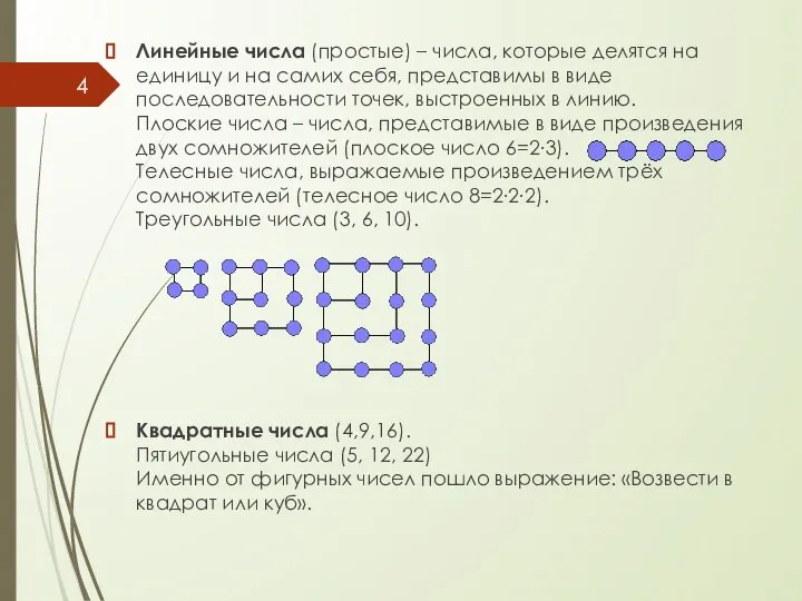 Линейные числа (простые) – числа, которые делятся на единицу и на