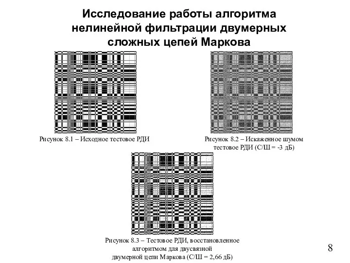 8 Рисунок 8.3 – Тестовое РДИ, восстановленное алгоритмом для двусвязной двумерной