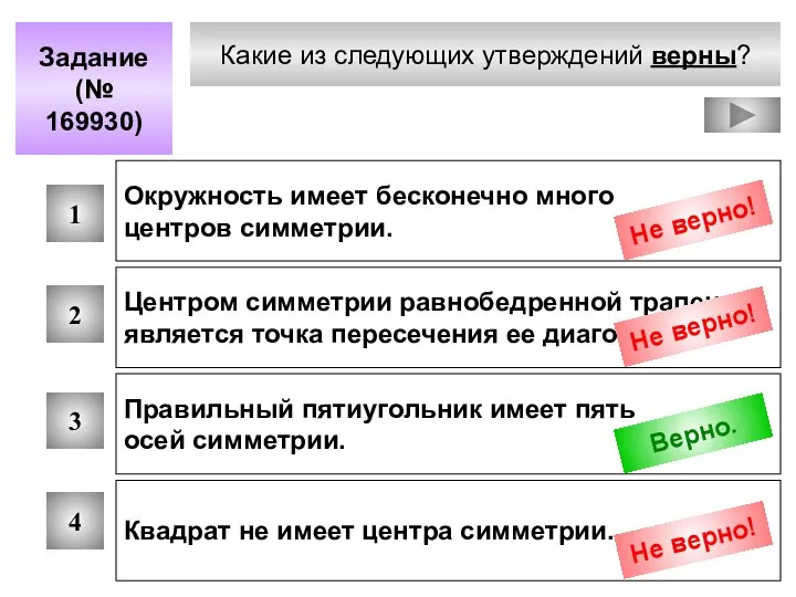 Какие из следующих утверждений верны? Задание (№ 169930) 1 2 3