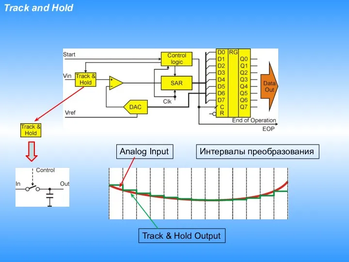 Track and Hold Analog Input Track & Hold Output Интервалы преобразования