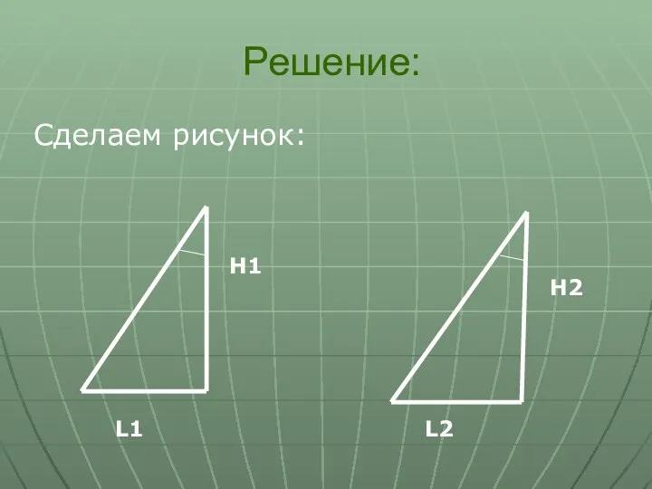 Решение: Сделаем рисунок: Н1 Н2 L1 L2