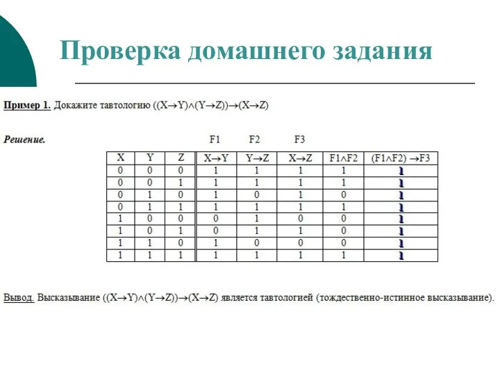 Проверка домашнего задания