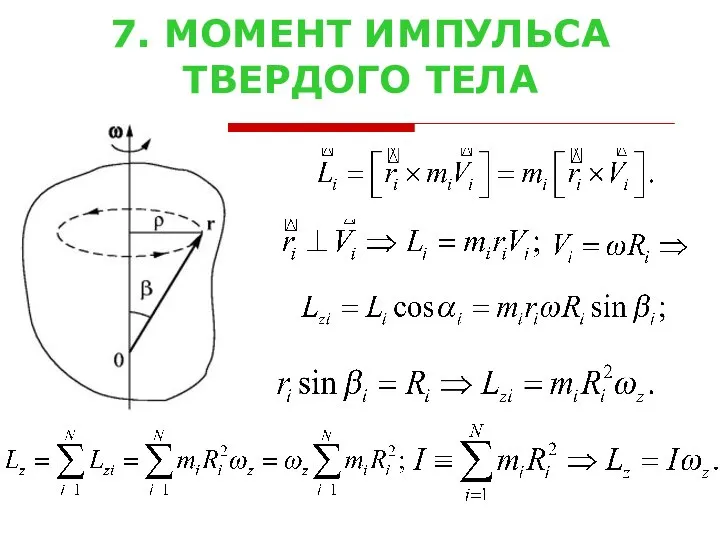 7. МОМЕНТ ИМПУЛЬСА ТВЕРДОГО ТЕЛА