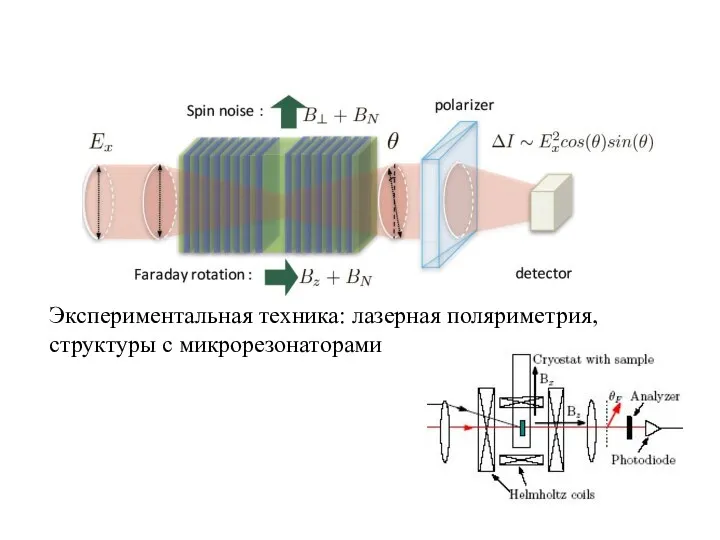 Экспериментальная техника: лазерная поляриметрия, структуры с микрорезонаторами