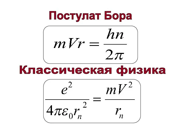 Постулат Бора Классическая физика