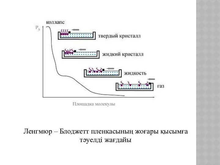 Ленгмюр – Блоджетт пленкасының жоғары қысымға тәуелді жағдайы