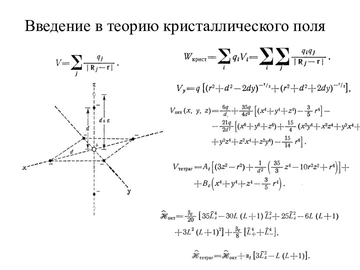 Введение в теорию кристаллического поля