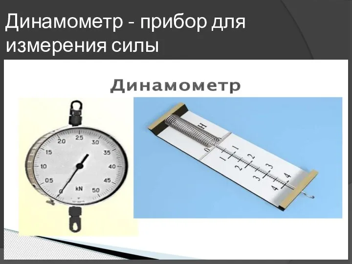 Динамометр - прибор для измерения силы