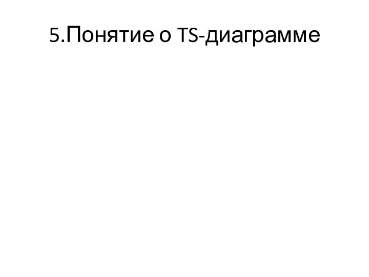 5.Понятие о TS-диаграмме