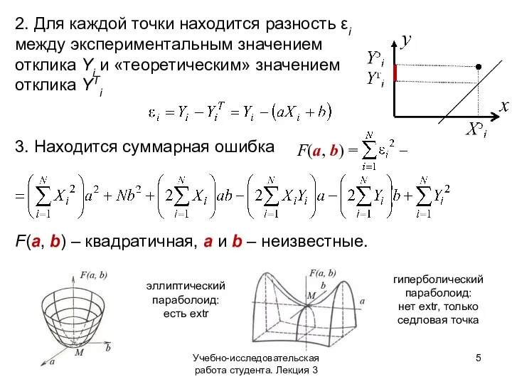 Учебно-исследовательская работа студента. Лекция 3 2. Для каждой точки находится разность