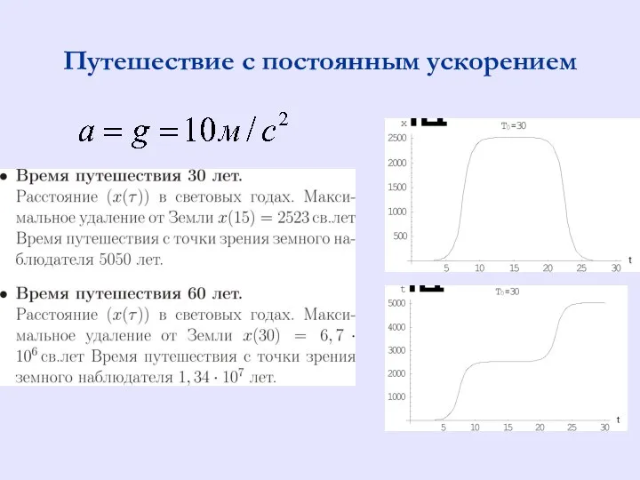 Путешествие с постоянным ускорением