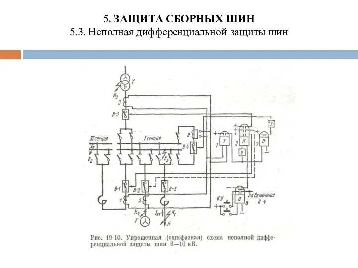 5. ЗАЩИТА СБОРНЫХ ШИН 5.3. Неполная дифференциальной защиты шин