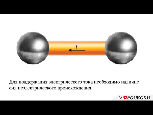 Для поддержания электрического тока необходимо наличие сил неэлектрического происхождения.