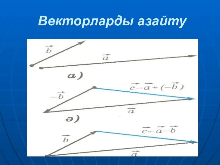 Векторларды азайту