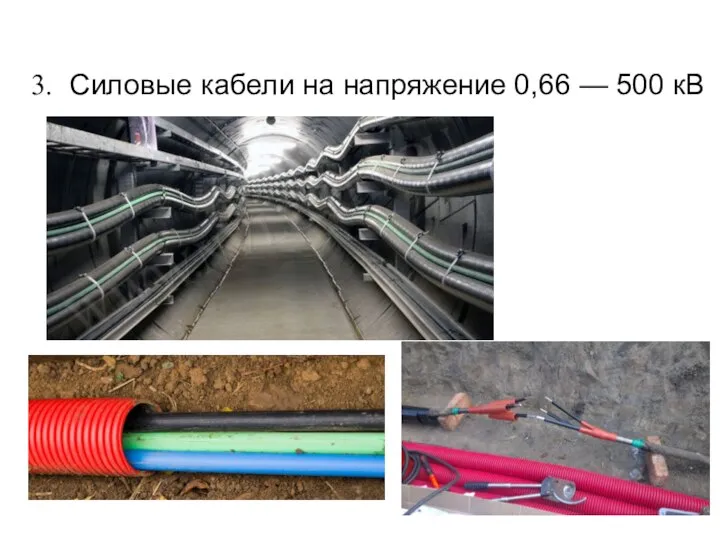 Силовые кабели на напряжение 0,66 — 500 кВ