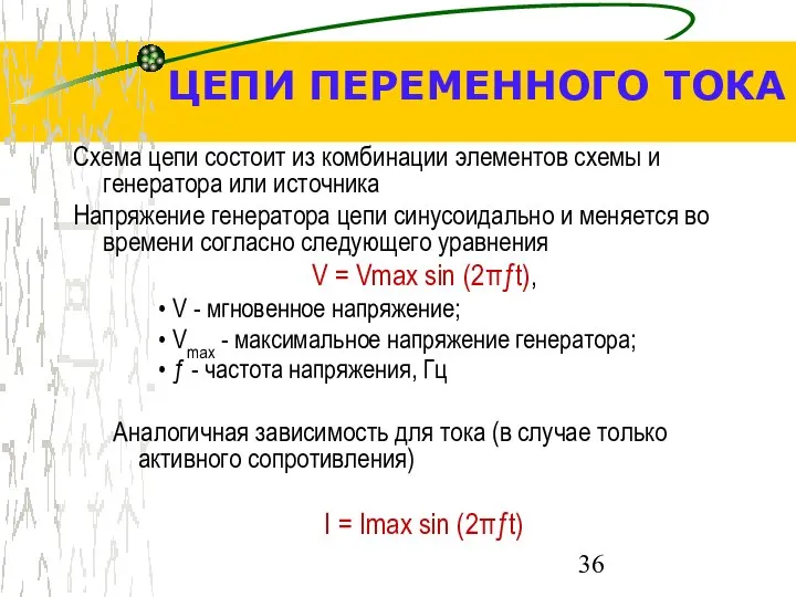 Схема цепи состоит из комбинации элементов схемы и генератора или источника