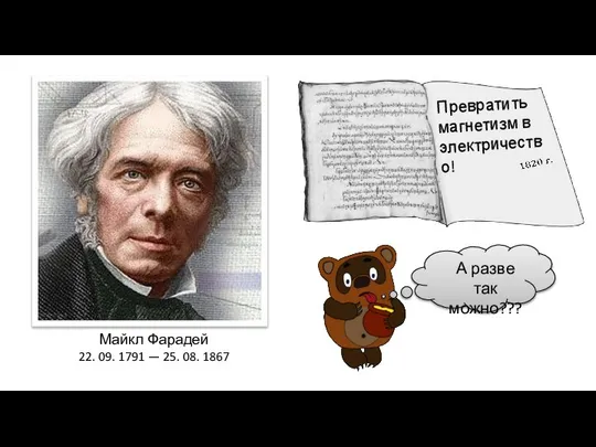 Майкл Фарадей 22. 09. 1791 — 25. 08. 1867 А разве так можно???