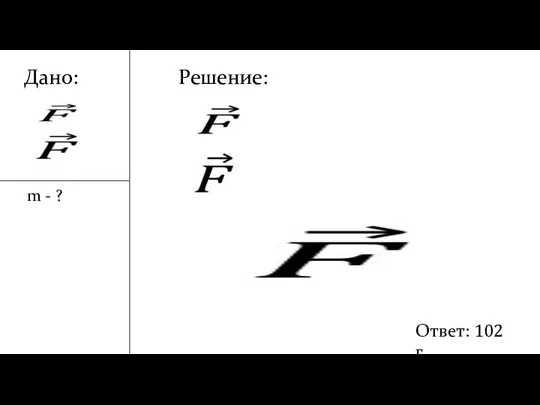 Дано: m - ? Решение: Ответ: 102 г.