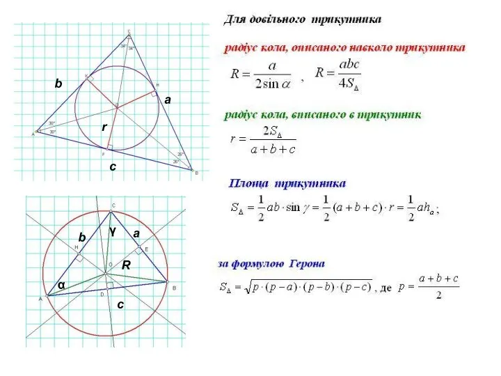 a a b b c c r R α γ