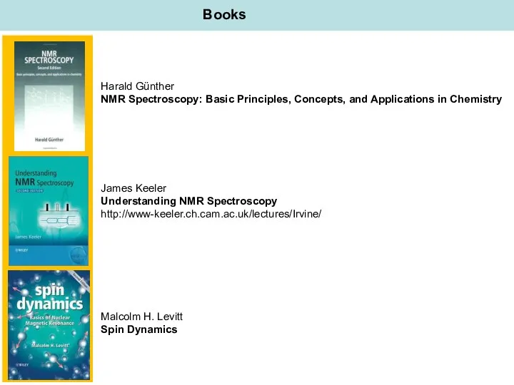 Books Harald Günther NMR Spectroscopy: Basic Principles, Concepts, and Applications in