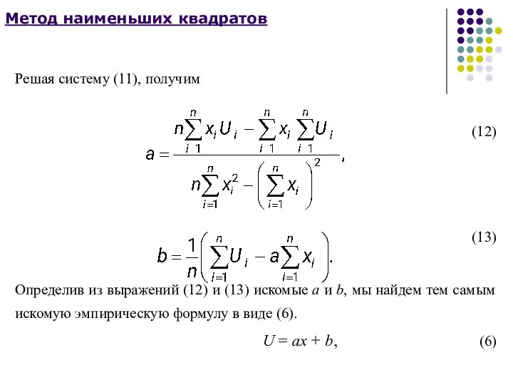 Метод наименьших квадратов