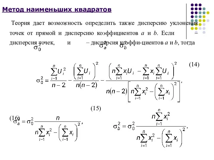 Метод наименьших квадратов