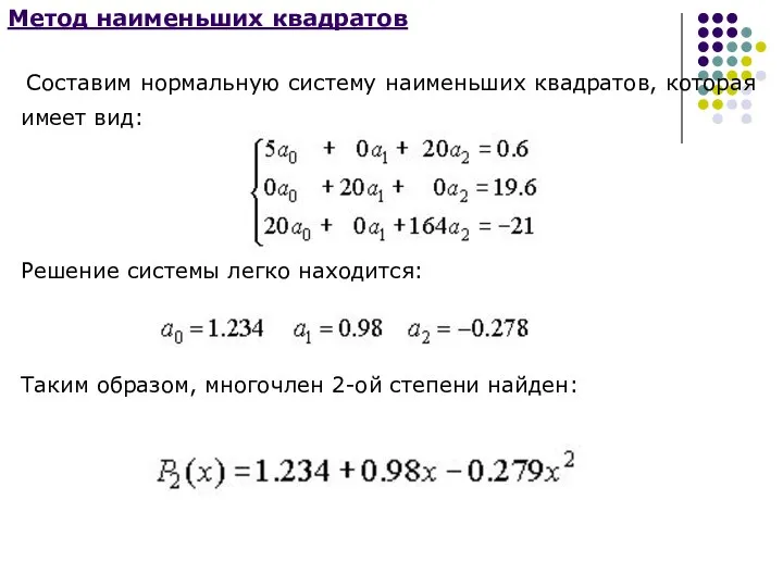 Метод наименьших квадратов