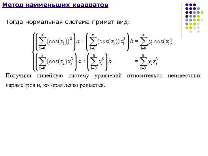 Метод наименьших квадратов