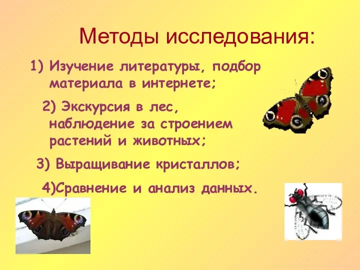 Методы исследования: Изучение литературы, подбор материала в интернете; 2) Экскурсия в