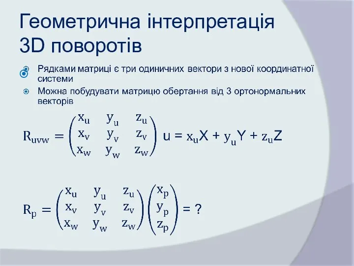 Геометрична інтерпретація 3D поворотів