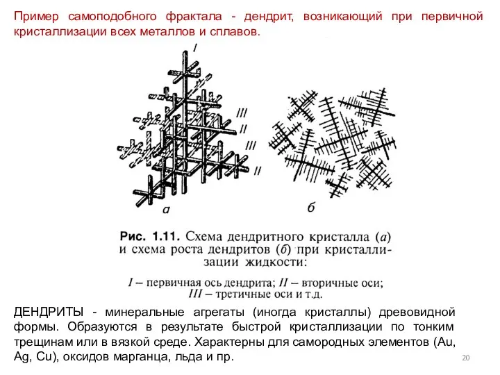 ДЕНДРИТЫ - минеральные агрегаты (иногда кристаллы) древовидной формы. Образуются в результате