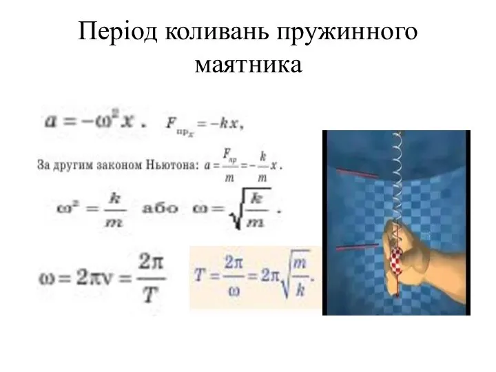 Період коливань пружинного маятника