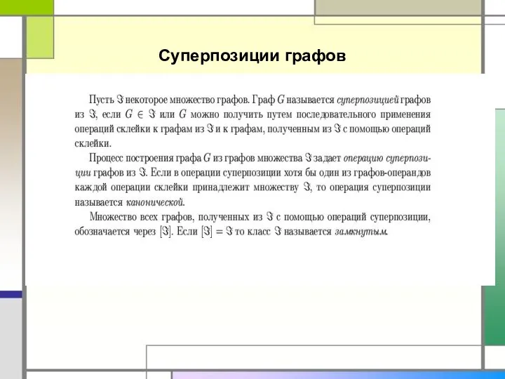 Суперпозиции графов