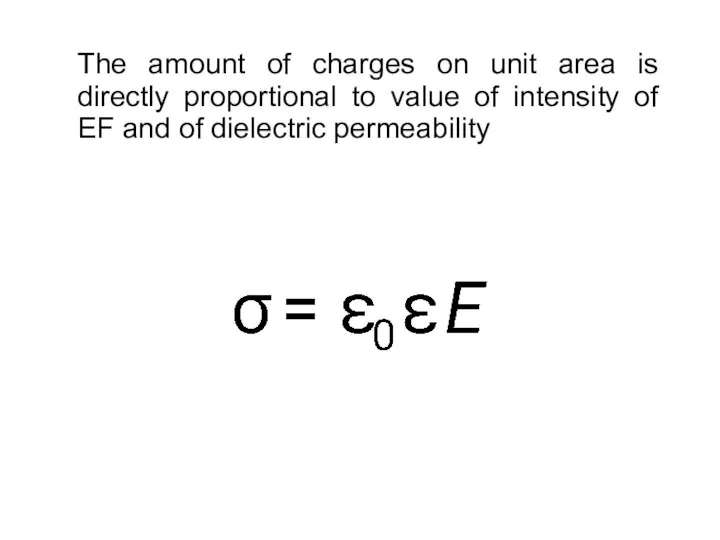The amount of charges on unit area is directly proportional to